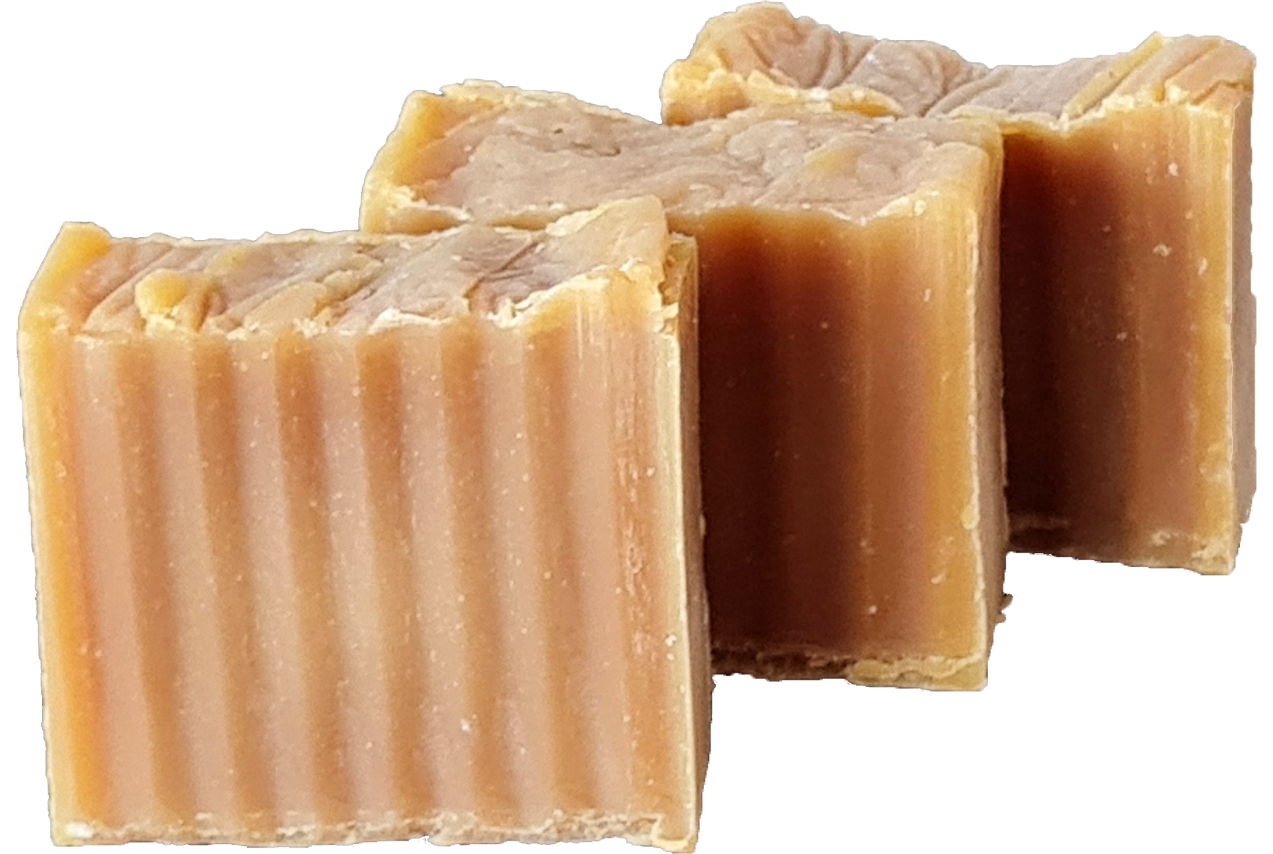 Naturseife Amarettini mit Jojobaöl und brauner Tonerde. Seifen-Werkstatt Fischer und Golias.